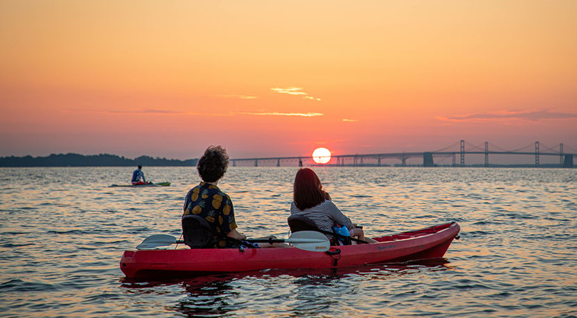 kayakers on chesapeake
